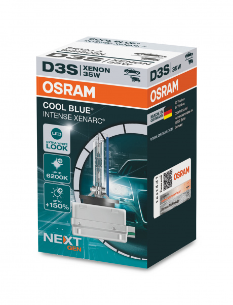 OSRAM D3S 12V+24V 35W XENARC COOL BLUE INTENSE NextGen. 6200K +150%  - 1 Stück (1 Birne)